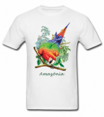 Camisa com estampa de aves silvestre