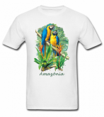 Camisa com estampa de aves silvestre