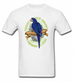 Camisa com estampa de aves silvestre